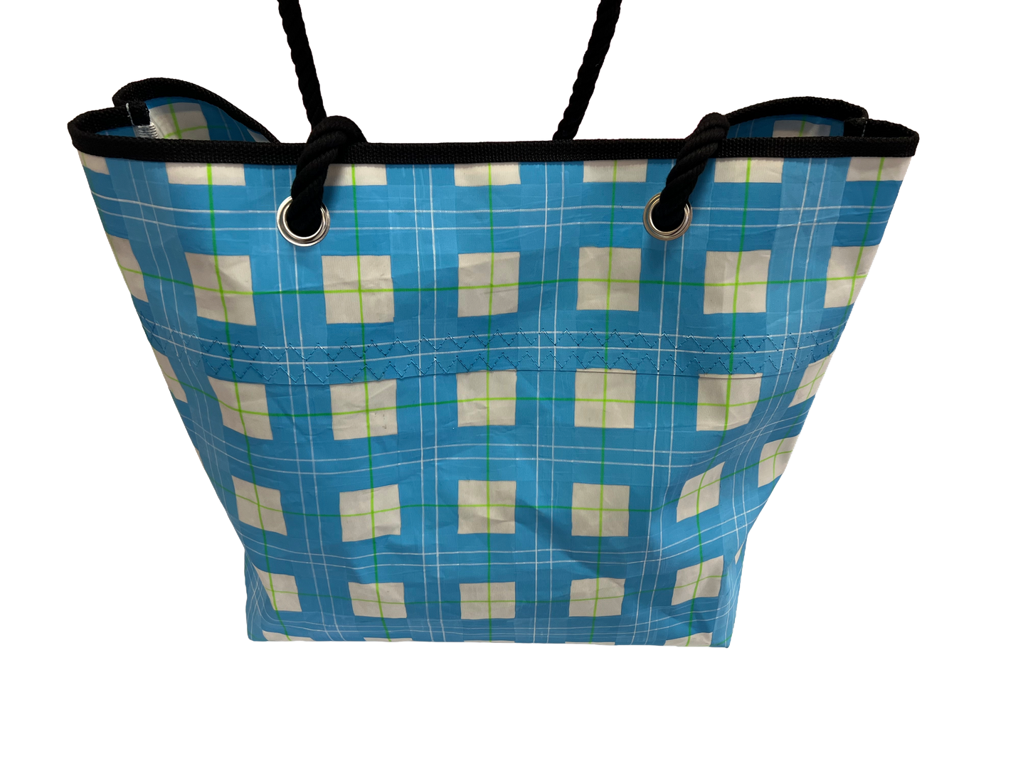 Shopper blau kariert